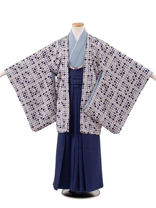 小学校 卒業式 男の子 袴 幾何学模様 1938