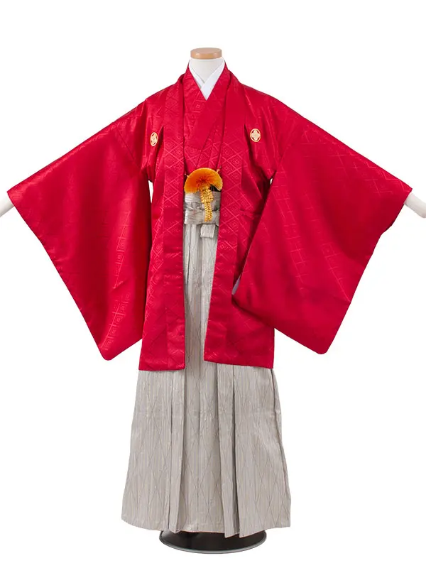 小学校 卒業式 男の子 袴 赤地 1940