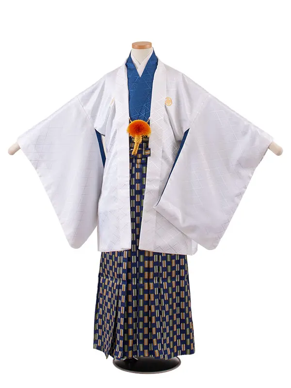 かんたん着付 小学校 卒業式 男の子 袴 白地 1945