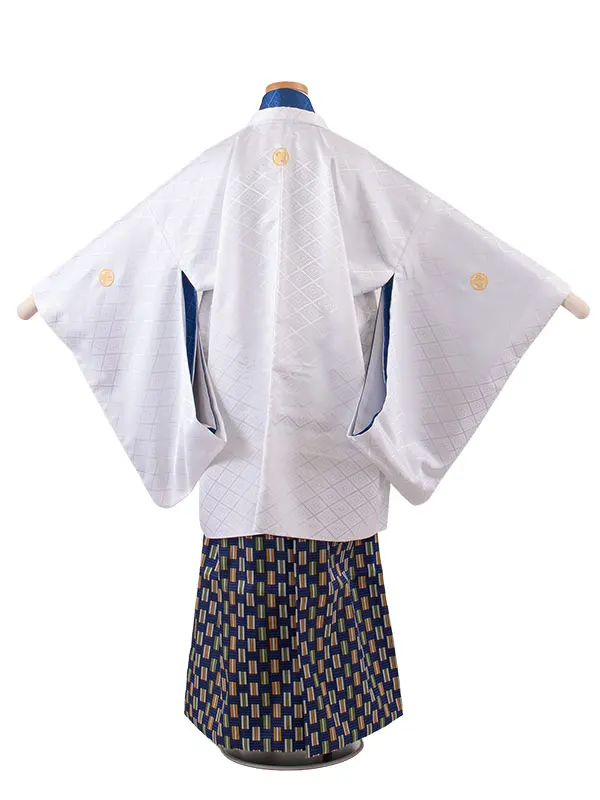 かんたん着付 小学校 卒業式 男の子 袴 白地 1945