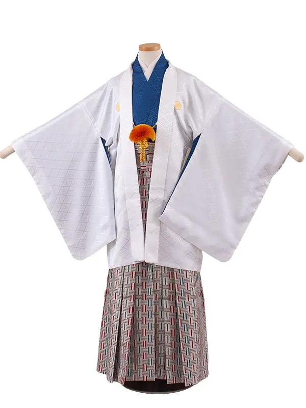 かんたん着付 小学校 卒業式 男の子 袴 白地 1946