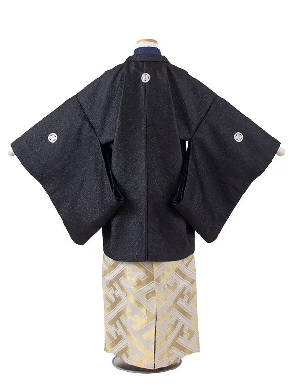 かんたん着付 小学校 卒業式 男の子 袴 黒地 1950