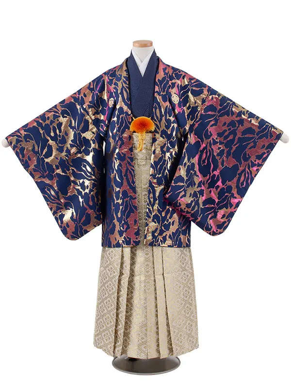 かんたん着付 小学校 卒業式 男の子 袴 紺地 1952