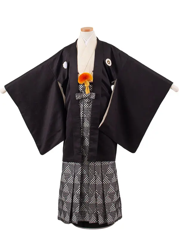 小学校 卒業式 男の子 袴 黒地 1957