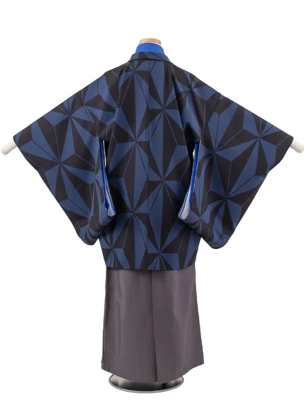 小学校 卒業式 男の子 袴 紺地 幾何学模様 1964