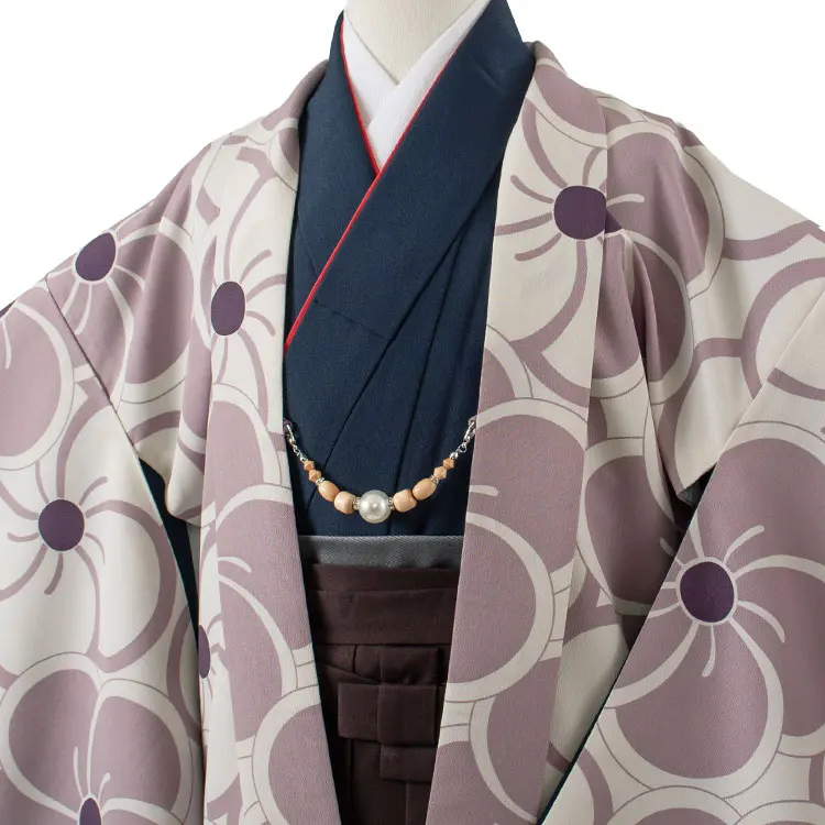 かんたん着付 小学校 卒業式 男の子 袴 アイボリー ねじり梅 1967