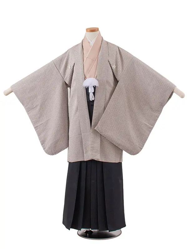 かんたん着付 小学校 卒業式 男の子 袴 モカ 千鳥格子 1968