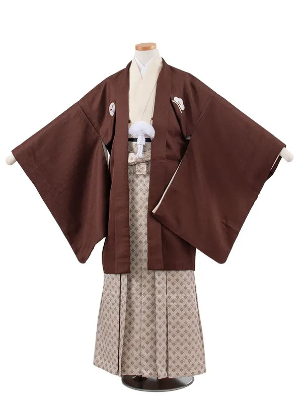 かんたん着付 小学校 卒業式 男の子 袴 ブラウン 1972