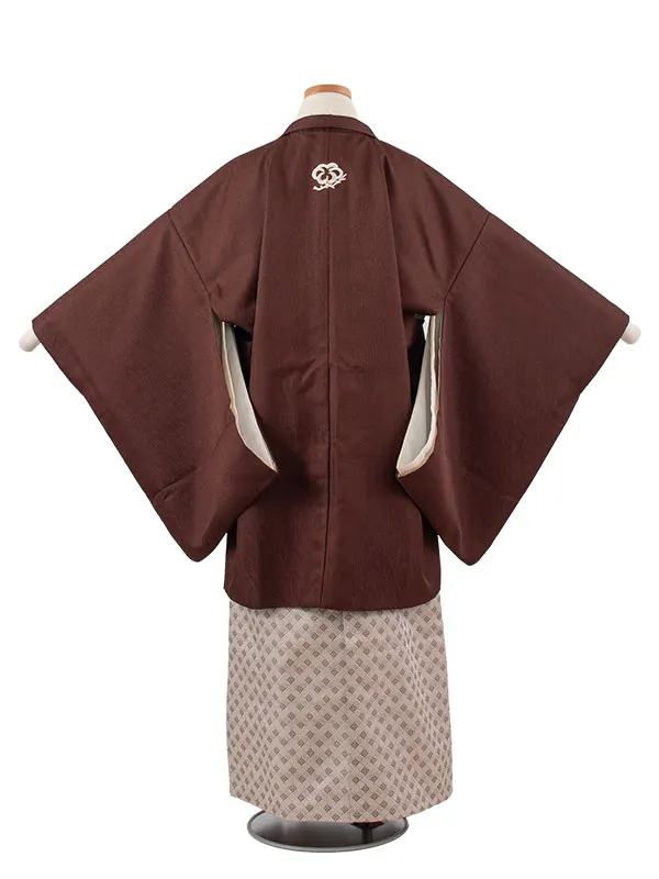 かんたん着付 小学校 卒業式 男の子 袴 ブラウン 1972