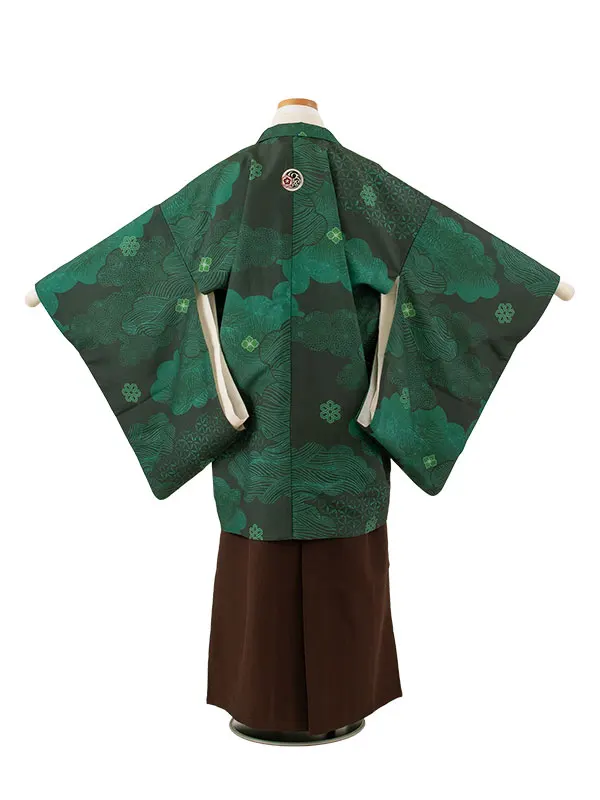 かんたん着付 小学校 卒業式 男の子 袴 緑地 吉祥文様 1978