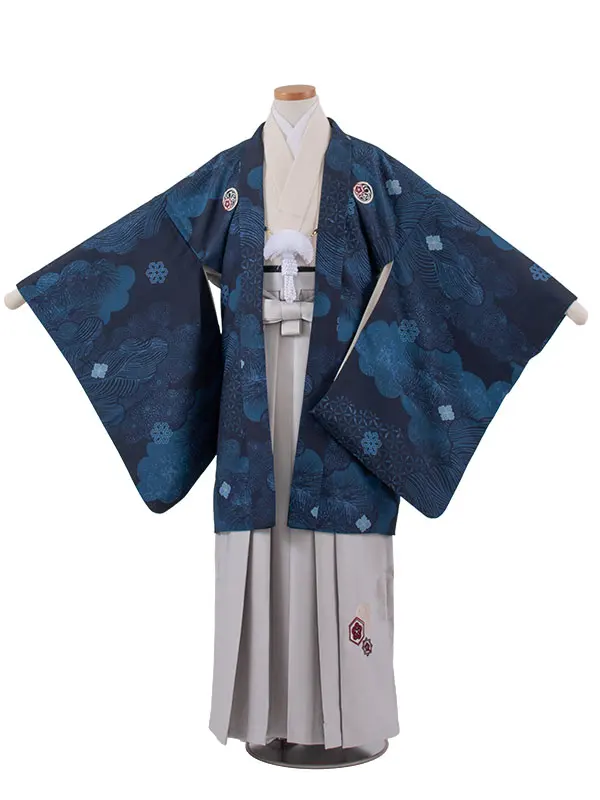 小学校 卒業式 男の子 袴 紺地 吉祥文様 1981