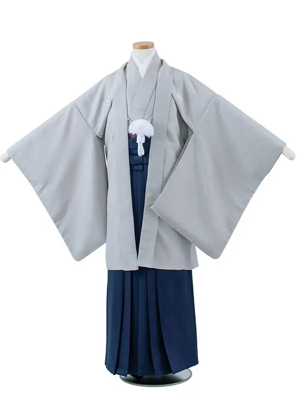 かんたん着付 小学校 卒業式 男の子 袴 グレー 1982