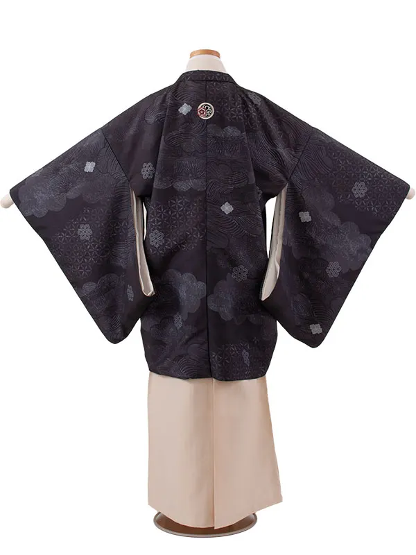 小学校 卒業式 男の子 袴 黒地 吉祥文様 1988