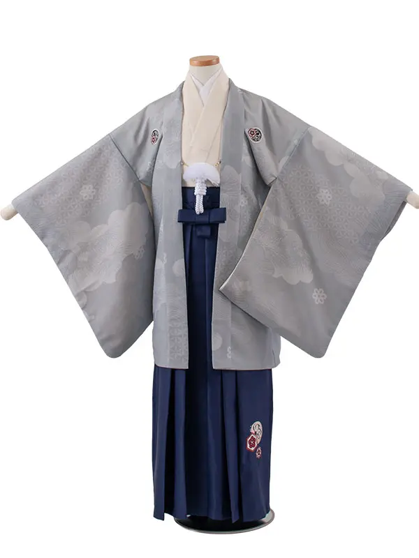 小学校 卒業式 男の子 袴 グレー 吉祥文様 1989
