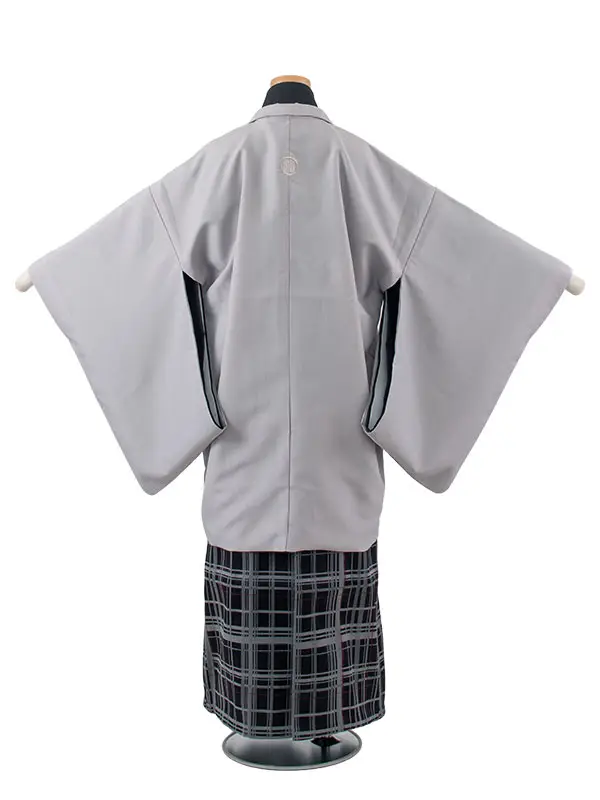 かんたん着付 小学校 卒業式 男の子 袴 グレー 1993