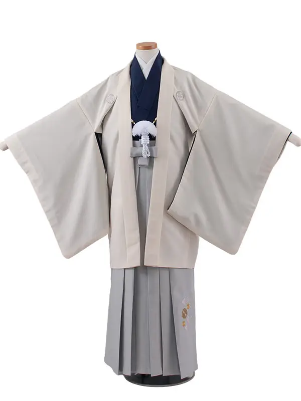 かんたん着付 小学校 卒業式 男の子 袴 アイボリー 1994