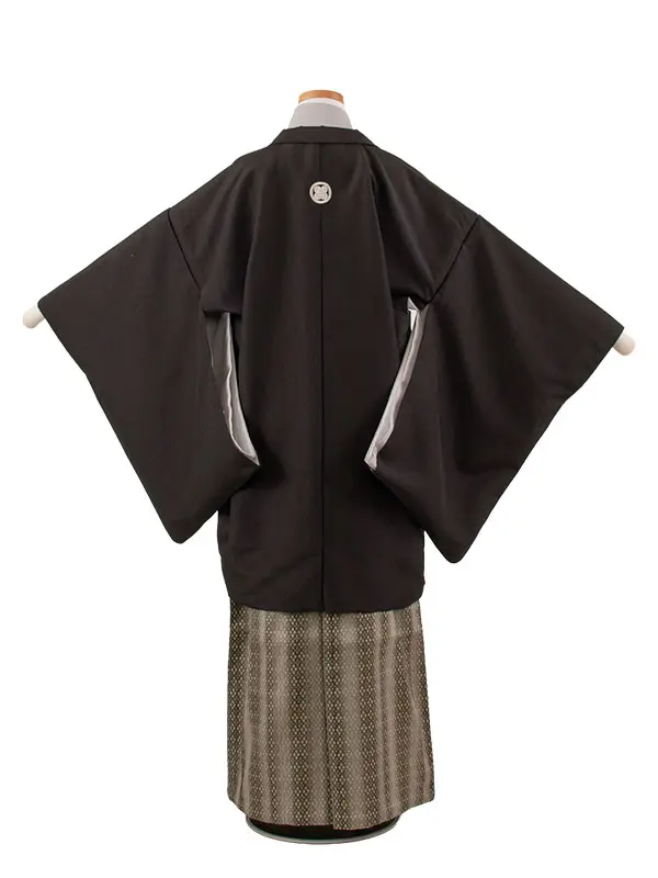かんたん着付 小学校 卒業式 男の子 袴 黒地 1995