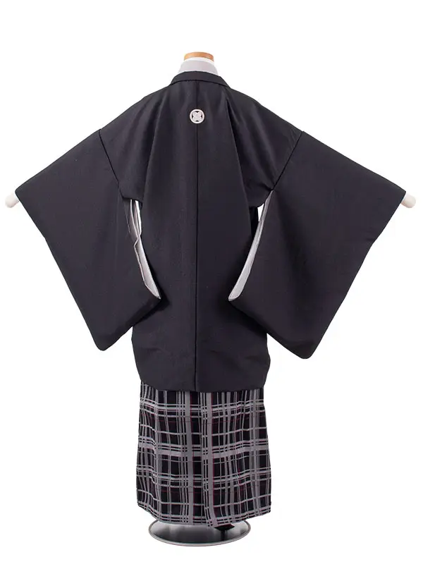 かんたん着付 小学校 卒業式 男の子 袴 黒地 1996