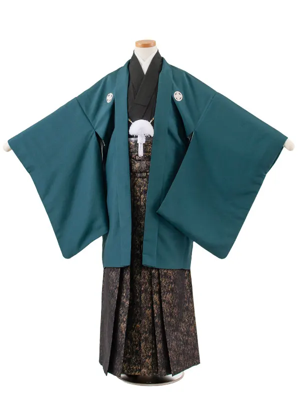 かんたん着付 小学校 卒業式 男の子 袴 フォレストグリーン 1997