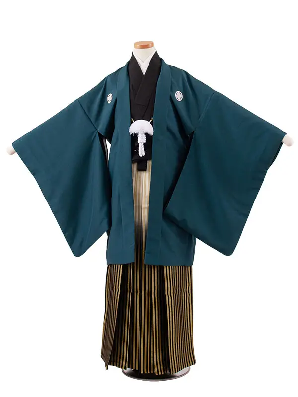 かんたん着付 小学校 卒業式 男の子 袴 フォレストグリーン 1998