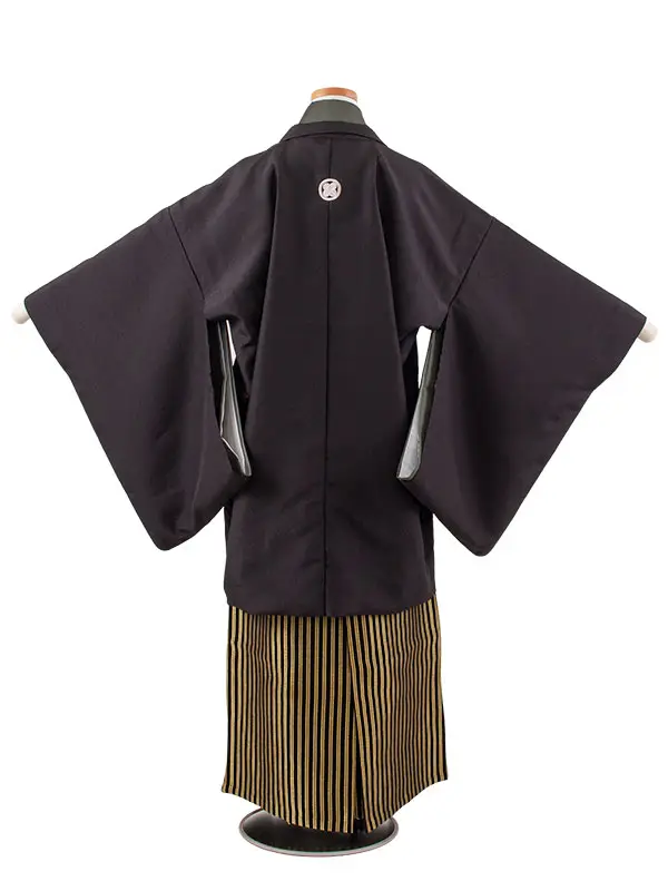 かんたん着付 小学校 卒業式 男の子 袴 黒地 1999