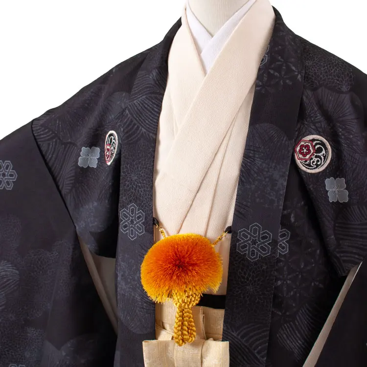 かんたん着付 小学校 卒業式 男の子 袴 黒地 吉祥文様 2023