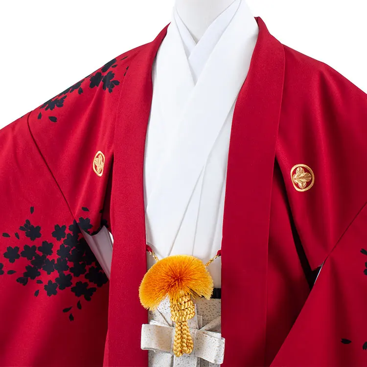小学校 卒業式 男の子 袴 赤地 桜 2055