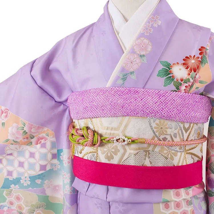 ジュニア着物 ラベンダー 華熨斗 9044