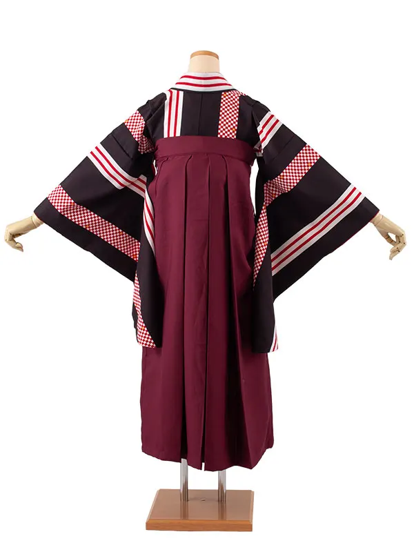 小学生卒業袴レンタル（女の子） 黒地 B003