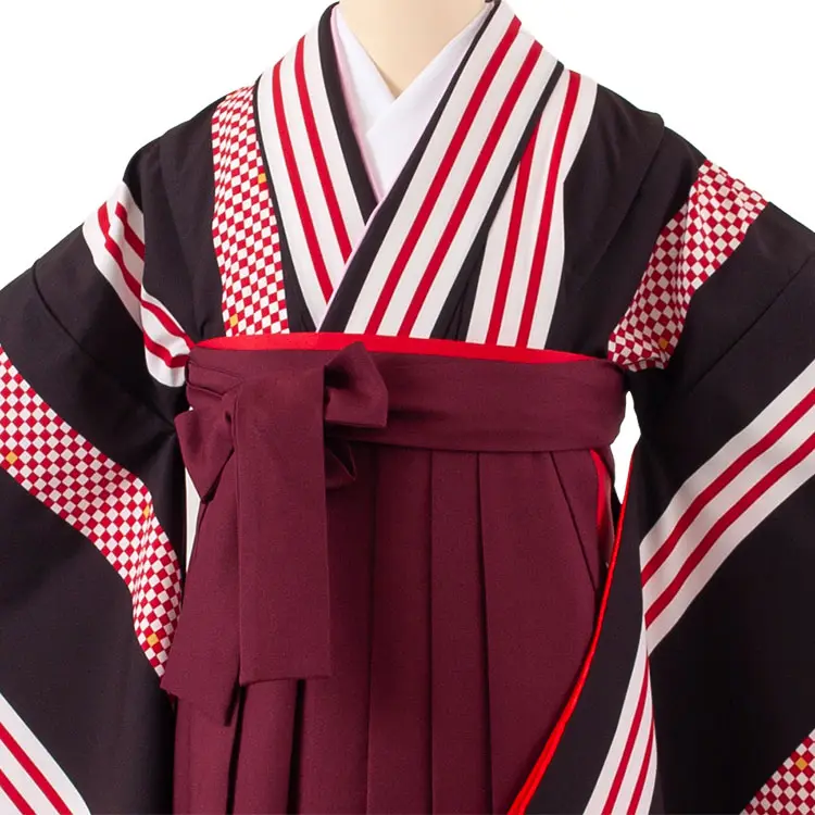 小学生卒業袴レンタル（女の子） 黒地 B003