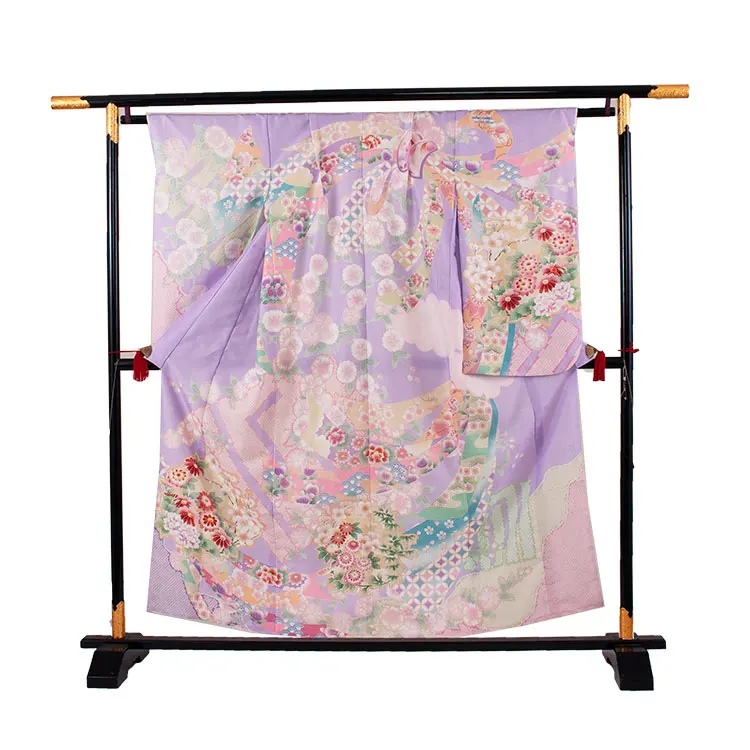 ジュニア着物 ラベンダー 華熨斗 C023