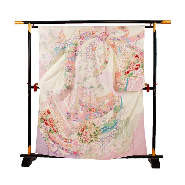ジュニア着物 クリームイエロー 華熨斗 C024