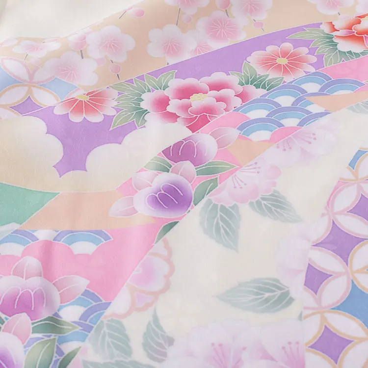 ジュニア着物 クリームイエロー 華熨斗 C024