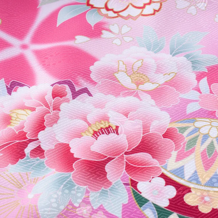 ジュニア着物 白地 桜 C025