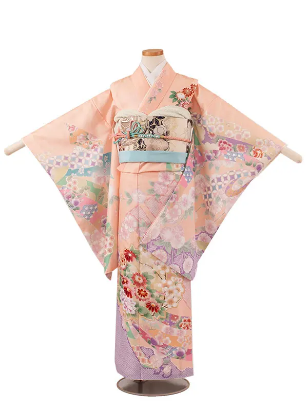 ジュニア着物 ピーチフィズ 華熨斗 C029