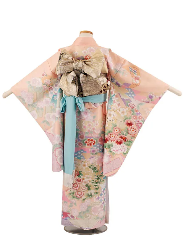 ジュニア着物 ピーチフィズ 華熨斗 C029