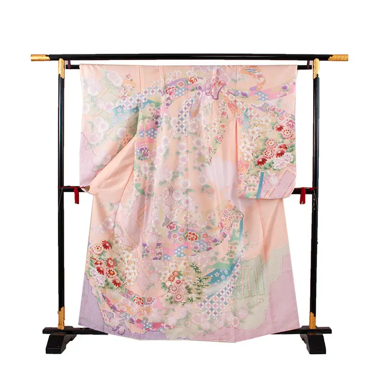 ジュニア着物 ピーチフィズ 華熨斗 C029