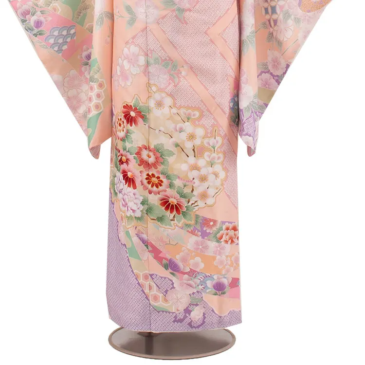 ジュニア着物 ピーチフィズ 華熨斗 C029