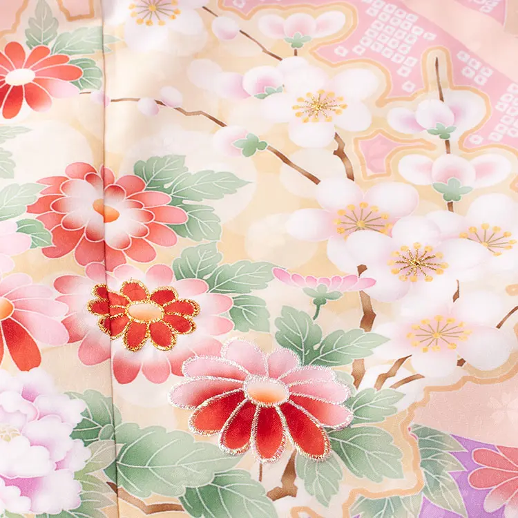 ジュニア着物 ピーチフィズ 華熨斗 C029