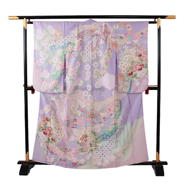 ジュニア着物 ラベンダー 華熨斗 C038