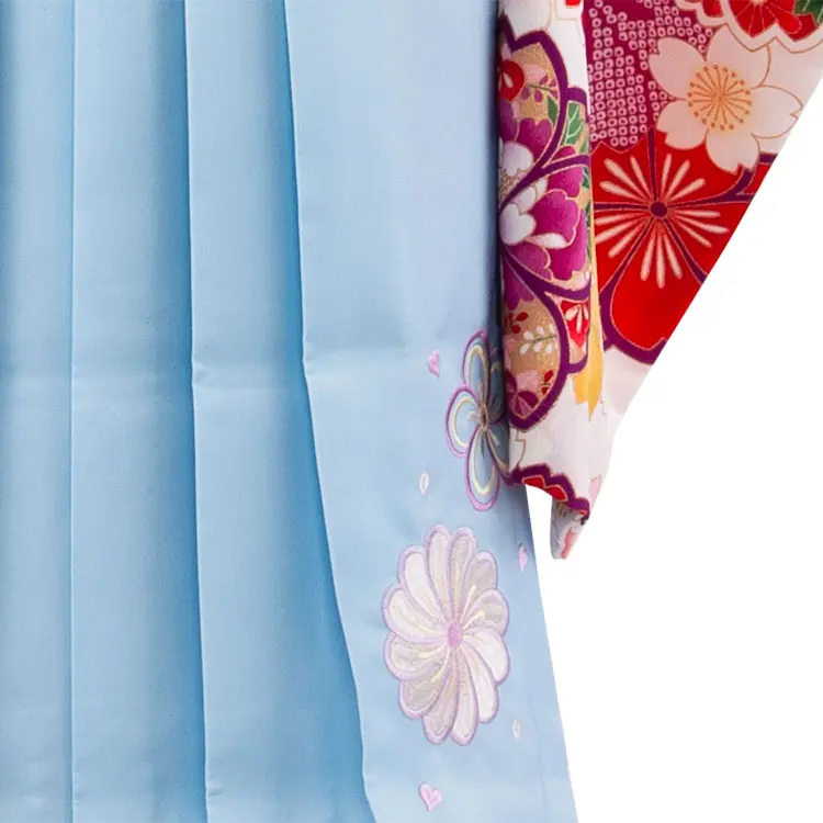 女児袴レンタル（6～7歳女の子） 白地 桜