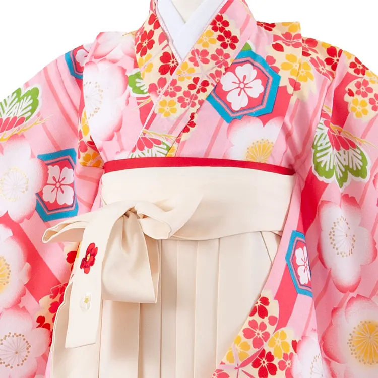 女児袴レンタル（6～7歳女の子） ピンク 桜 A191