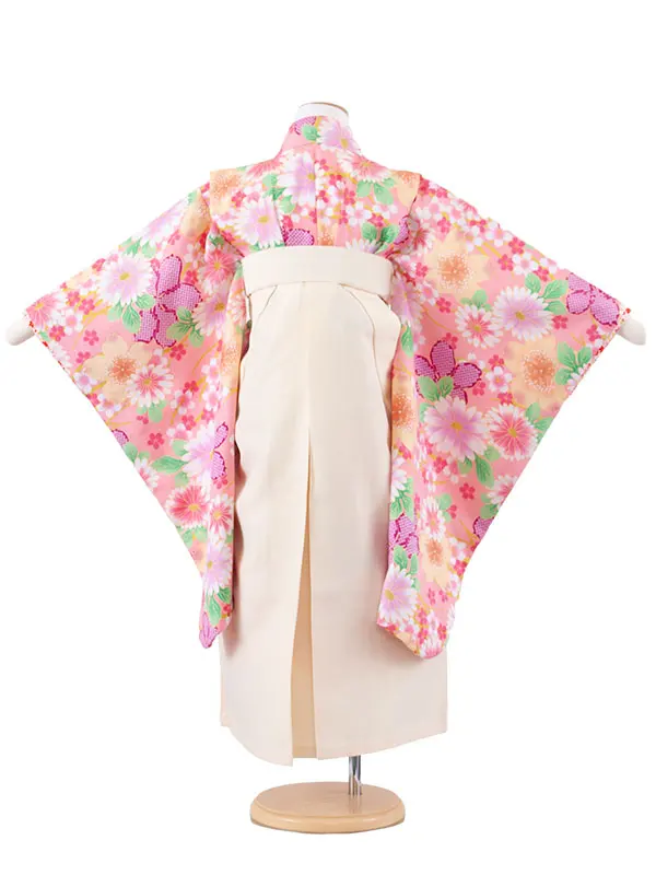 女児袴レンタル（6～7歳女の子） ピンク 桜 A192