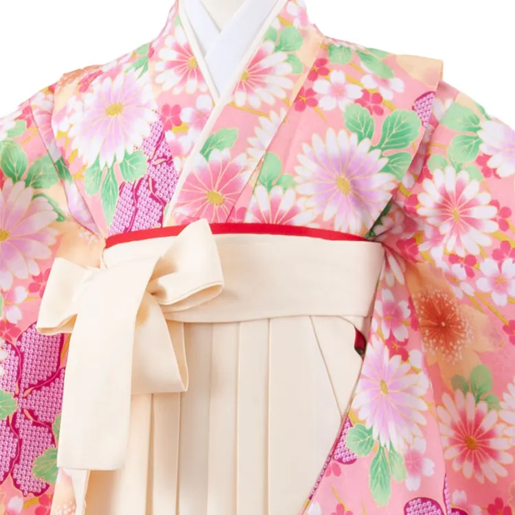 女児袴レンタル（6～7歳女の子） ピンク 桜 A192