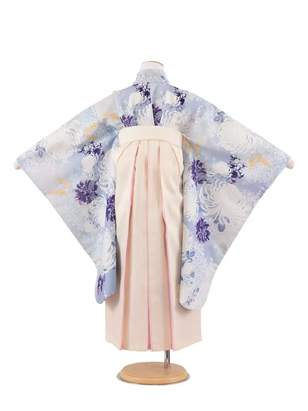女児袴レンタル（7歳女の子） 藤色 菊 A196
