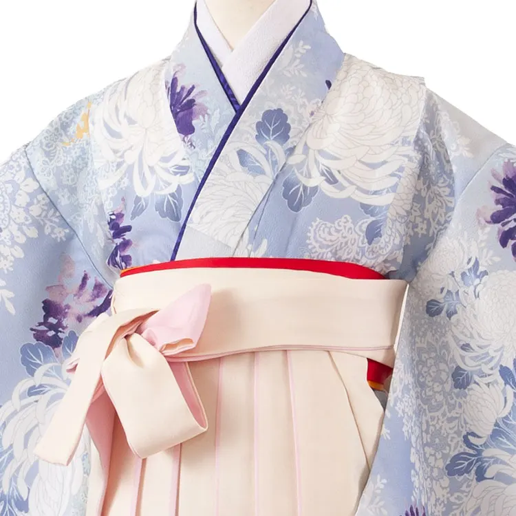 女児袴レンタル（7歳女の子） 藤色 菊 A196