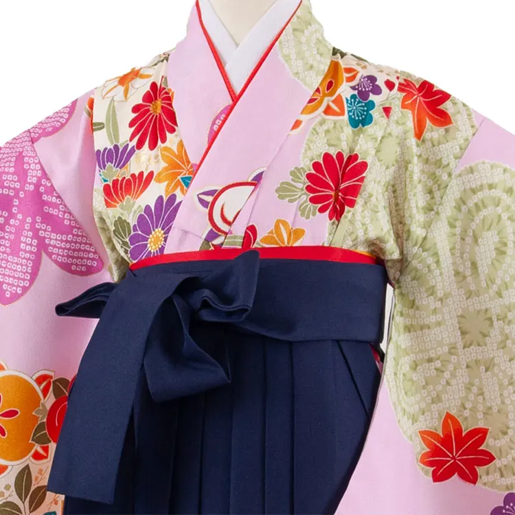 女児袴レンタル（7歳女の子） ライラック 菊 A201