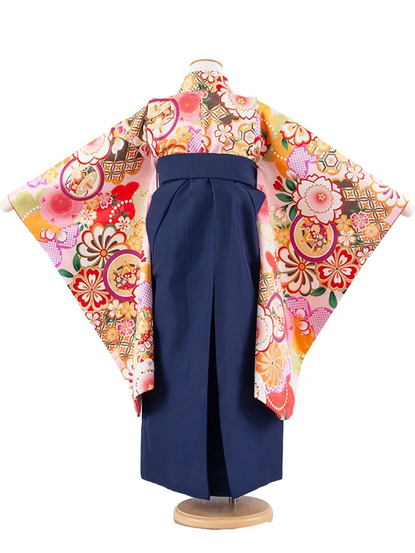 女児袴レンタル（7歳女の子） ピンク 梅 桜 A269