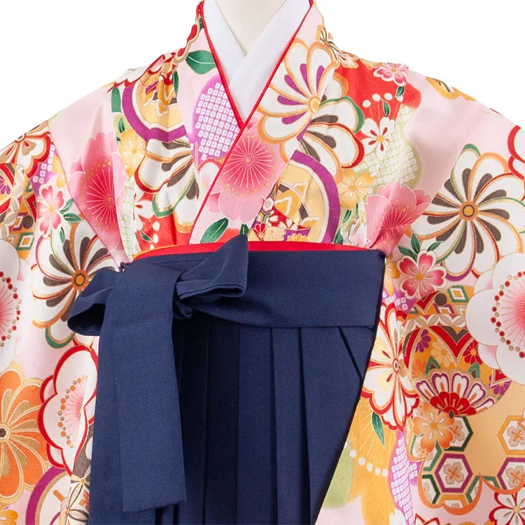 女児袴レンタル（7歳女の子） ピンク 梅 桜 A269