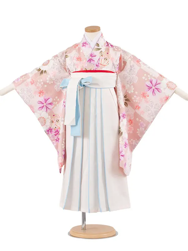 女児袴レンタル（5歳女の子） くすみピンク 桜鞠 A291